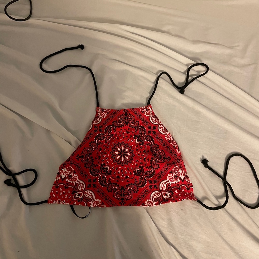 Forever 21 bandana open back top